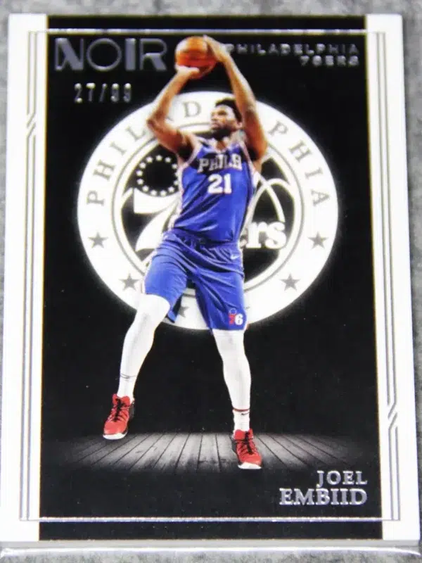 2020-21 Joel Embiid #103 Panini Noir Icon Edition SN#27 - front