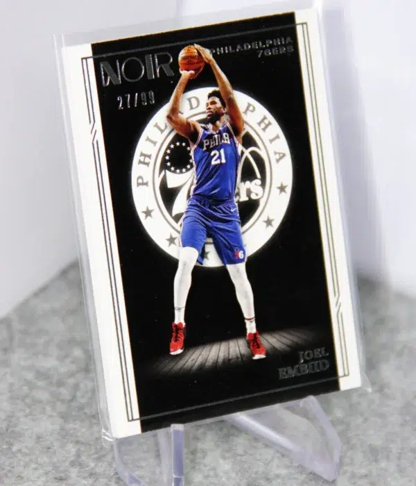 2020-21 Joel Embiid #103 Panini Noir Icon Edition SN#27 - stand