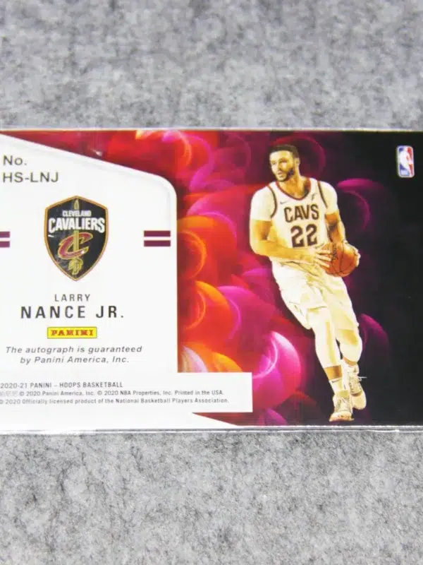 2020-21 Larry Nance Jr. #HS-LNJ Panini NBA Hoops Hot Signatures - back