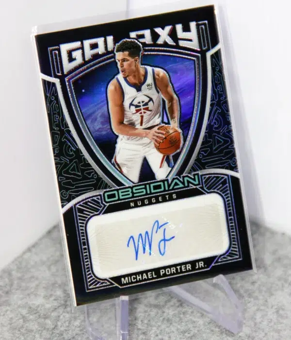 2020-21 Michael Porter Jr. #GAL-MPJ Panini Obsidian Galaxy Electric Etch Autographs SN#24 - stand
