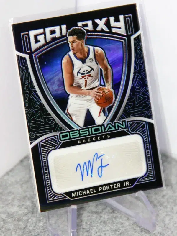 2020-21 Michael Porter Jr. #GAL-MPJ Panini Obsidian Galaxy Electric Etch Autographs SN#24 - stand