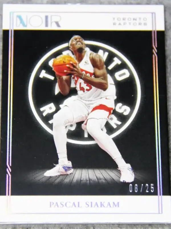 2020-21 Pascal Siakam #30 Panini Noir Association Edition Holo Silver SN#8 - front