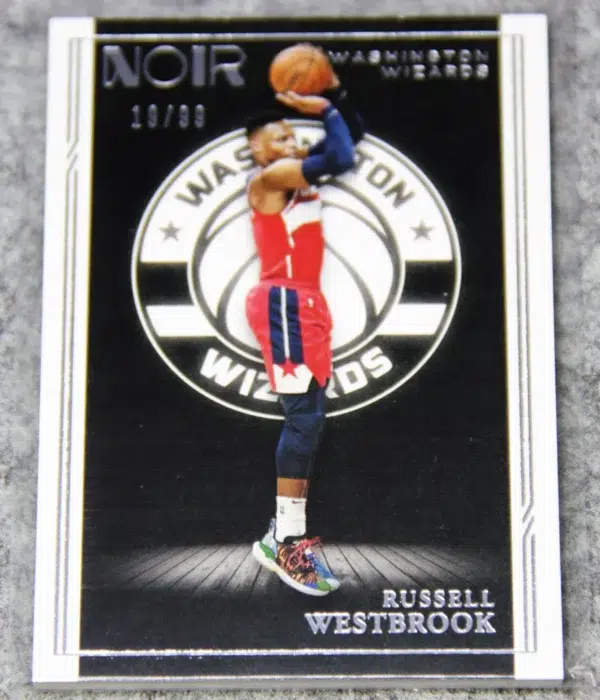 2021-22 Russell Westbrook #127 Panini Noir Icon Edition SN#19 - front