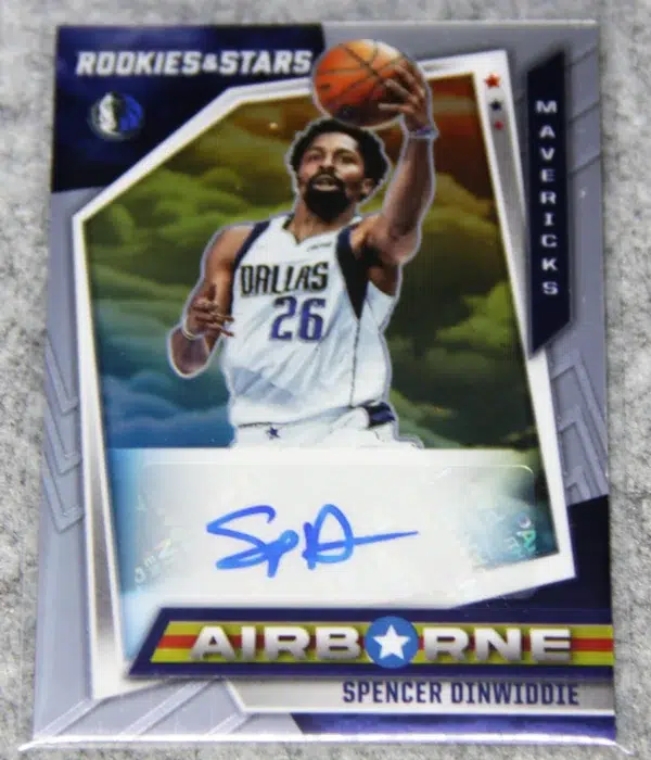 2021-22 Spencer Dinwiddie #AIR-SDW Panini Chronicles Rookies and Stars Airborne SN#64 - front