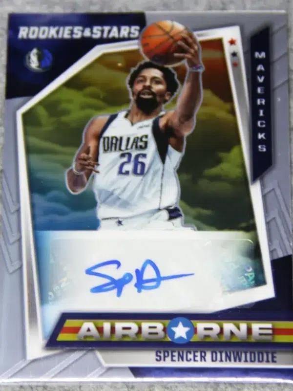 2021-22 Spencer Dinwiddie #AIR-SDW Panini Chronicles Rookies and Stars Airborne SN#64 - front