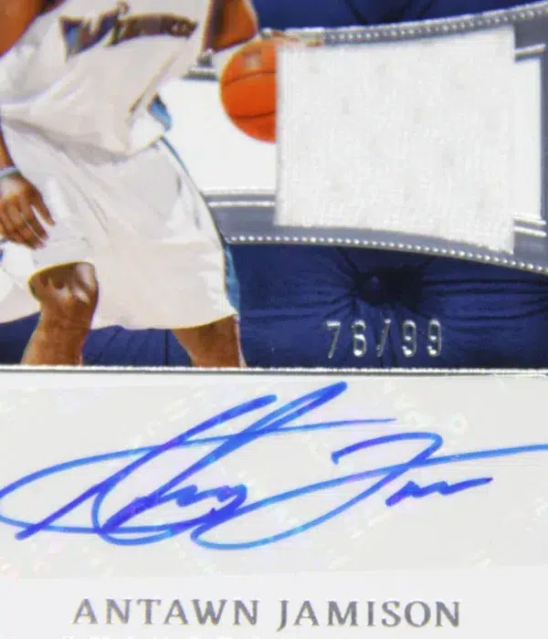 2022-23 Antawn Jamison #KCJ-AJS Panini Crown Royale Kings Court Jersey Auto SN#76 - detail