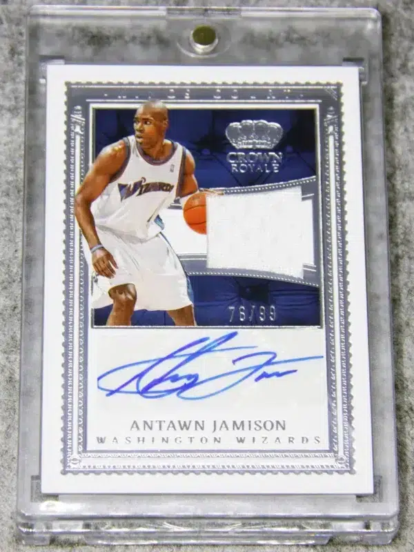 2022-23 Antawn Jamison #KCJ-AJS Panini Crown Royale Kings Court Jersey Auto SN#76 - front