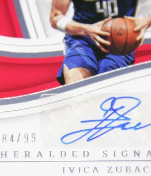 2022-23 Ivica Zubac #IHS-IVZ Panini Immaculate Heralded Signatures SN#84 - detail