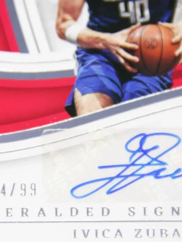 2022-23 Ivica Zubac #IHS-IVZ Panini Immaculate Heralded Signatures SN#84 - detail