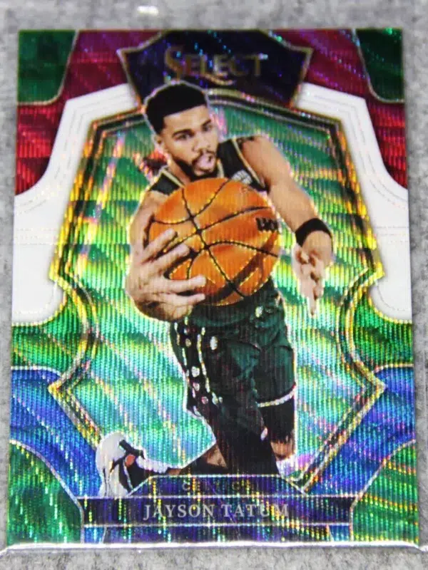 2022-23 Jayson Tatum #155 Panini Select Premier Level Tri-Color Wave Prizm - front