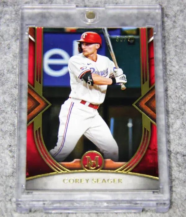 2022 Corey Seager #36 Topps Museum Collection Ruby Parallel SN#50 - front