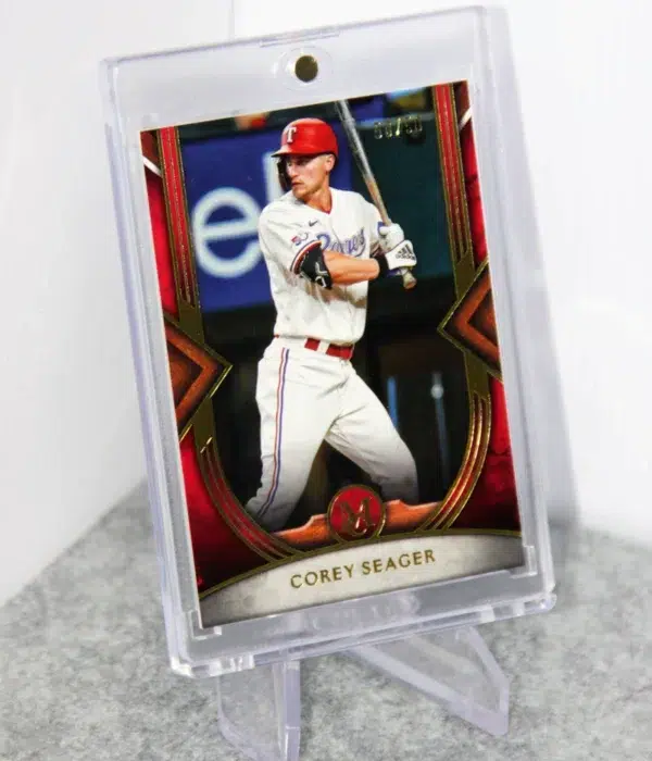 2022 Corey Seager #36 Topps Museum Collection Ruby Parallel SN#50 - stand