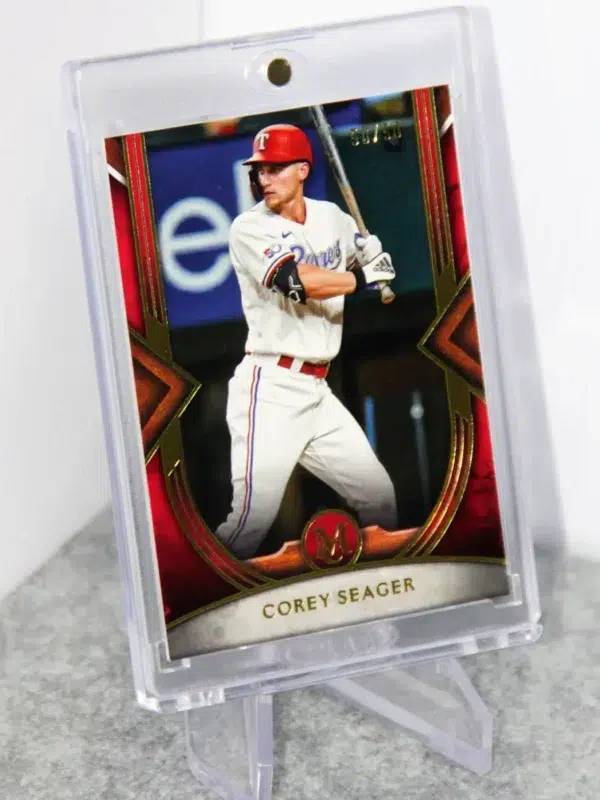 2022 Corey Seager #36 Topps Museum Collection Ruby Parallel SN#50 - stand