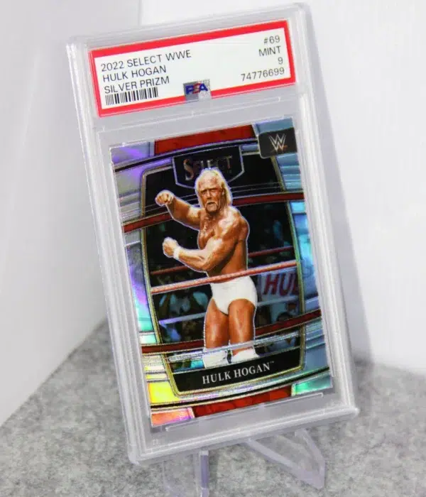 2022 Hulk Hogan #69 Panini WWE Select Concourse Silver Prizm PSA 9 MINT - stand
