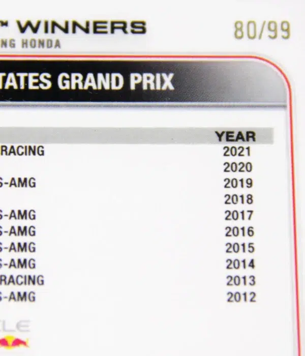 2022 Max Verstappen #167 Topps Chrome F1 Green RayWave Refractor PSA 9 MINT SN#80 - detail