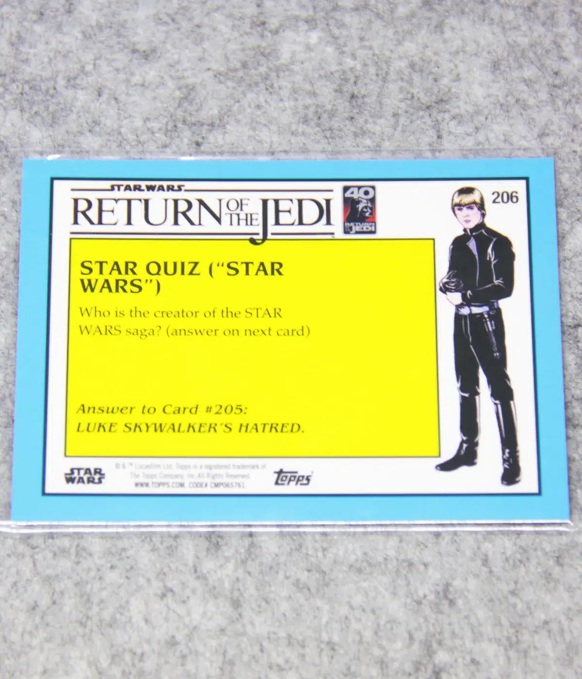 2023 Corridors of the Imperial Destroyer #206 Topps Star Wars Chrome Sapphire Return Of The Jedi Green Refractor SN#31 - back