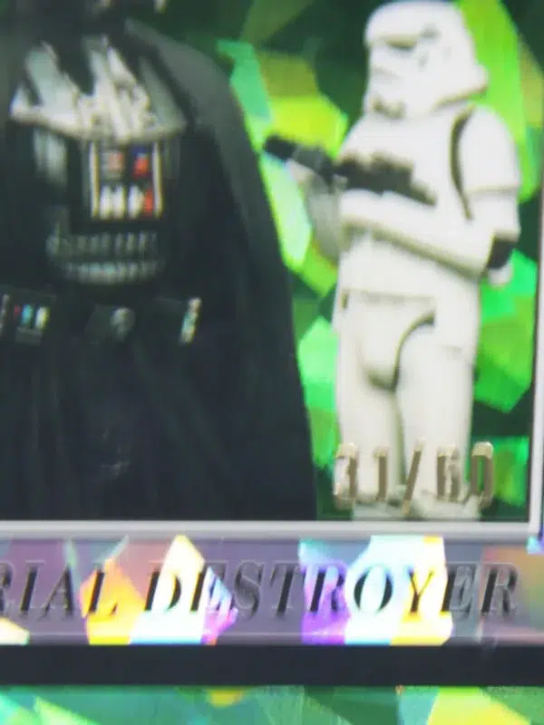 2023 Corridors of the Imperial Destroyer #206 Topps Star Wars Chrome Sapphire Return Of The Jedi Green Refractor SN#31 - detail