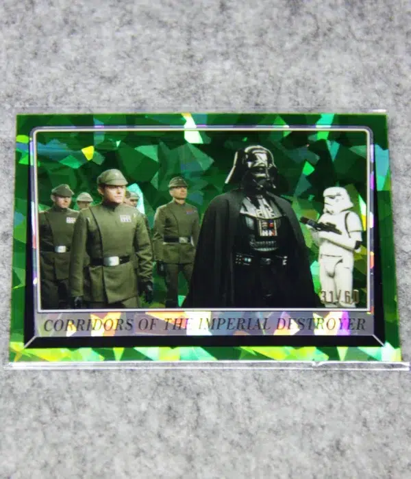 2023 Corridors of the Imperial Destroyer #206 Topps Star Wars Chrome Sapphire Return Of The Jedi Green Refractor SN#31 - front
