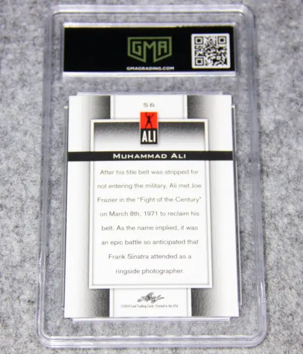 2010 Muhammad Ali #56 Leaf Metal Ali GMA 10 GEM MT - back