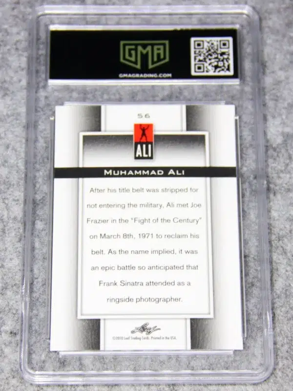 2010 Muhammad Ali #56 Leaf Metal Ali GMA 10 GEM MT - back