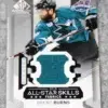 2015-16 Brent Burns #AS-37 Upper Deck SP Game Used Jersey All Star Skills Fabrics - front