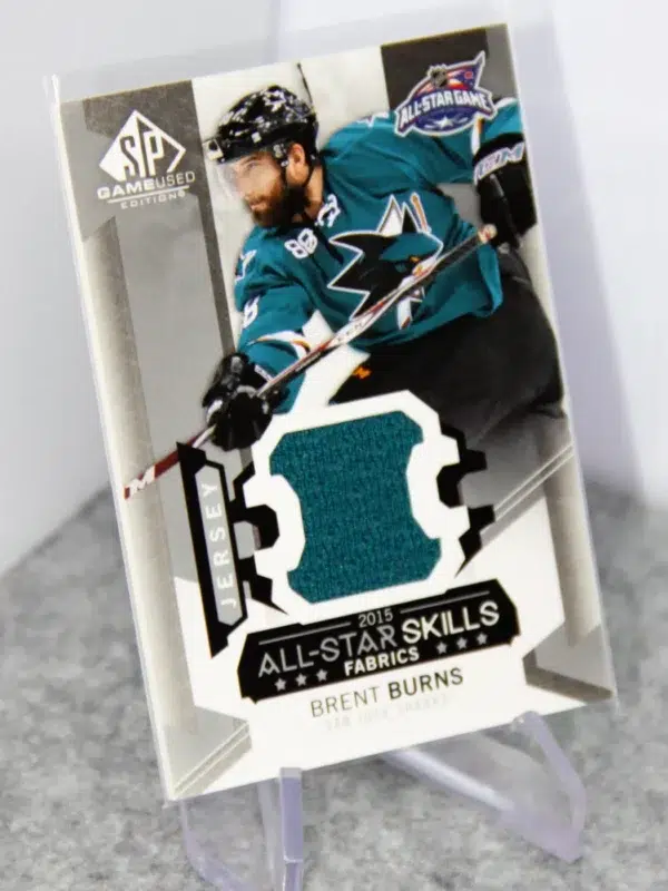 2015-16 Brent Burns #AS-37 Upper Deck SP Game Used Jersey All Star Skills Fabrics - stand