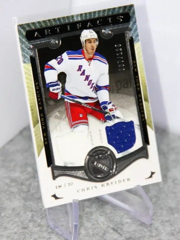 2015-16 Chris Kreider #86 Upper Deck Artifacts Hockey Dual Jersey SN#67 - stand