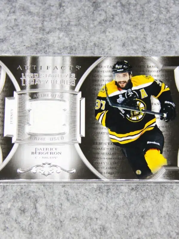 2015-16 Patrice Bergeron #LSLR-PB Upper Deck Artifacts Lord Stanley's Legacy Relics - front