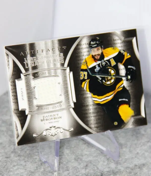 2015-16 Patrice Bergeron #LSLR-PB Upper Deck Artifacts Lord Stanley's Legacy Relics - stand