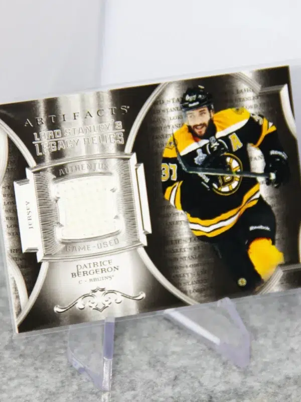 2015-16 Patrice Bergeron #LSLR-PB Upper Deck Artifacts Lord Stanley's Legacy Relics - stand