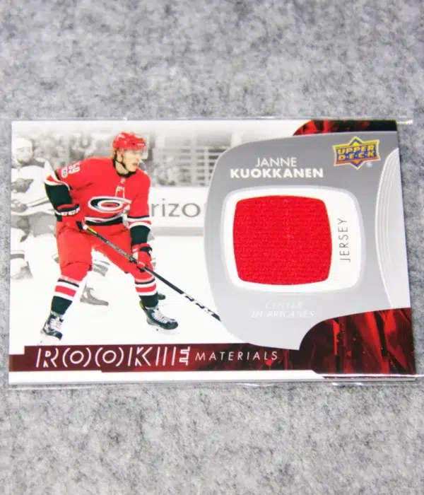 2017-18 Janne Kuokkanen #RM-JK Upper Deck Series 2 Rookie Materials RC - front