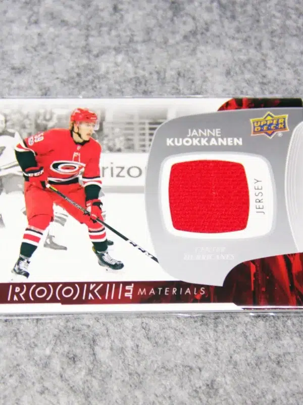 2017-18 Janne Kuokkanen #RM-JK Upper Deck Series 2 Rookie Materials RC - front