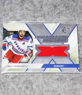2020-21 Mika Zibanejad #EX-MZ Upper Deck SPx Extravagant Materials - front