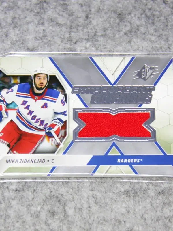 2020-21 Mika Zibanejad #EX-MZ Upper Deck SPx Extravagant Materials - front