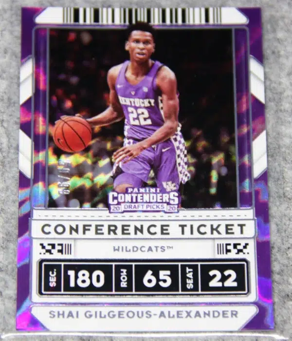 2020 Shai Gilgeous-Alexander #39 Panini Contenders Draft Picks Conference Ticket SN#59 - front