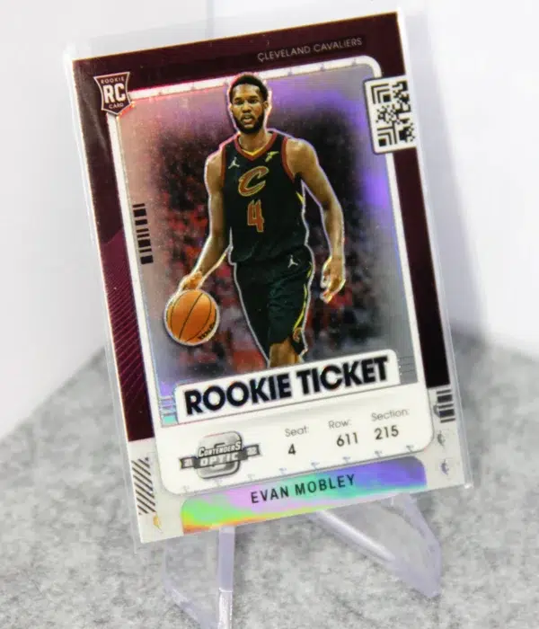 2021-22 Evan Mobley #23 Panini Contenders Optic Rookie Ticket Red Prizm RC - stand