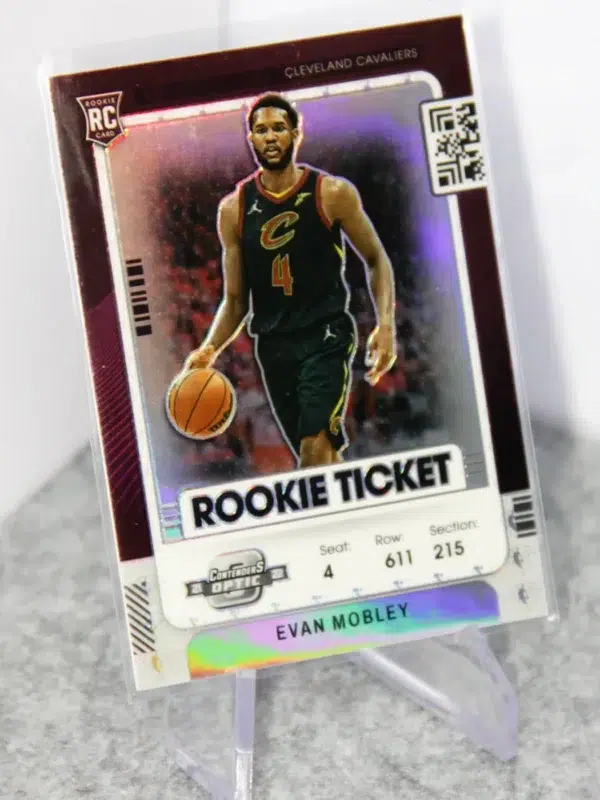 2021-22 Evan Mobley #23 Panini Contenders Optic Rookie Ticket Red Prizm RC - stand