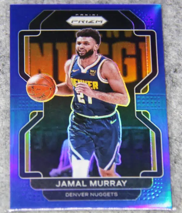 2021-22 Jamal Murray #102 Panini Prizm Blue Prizm SN#75 - front