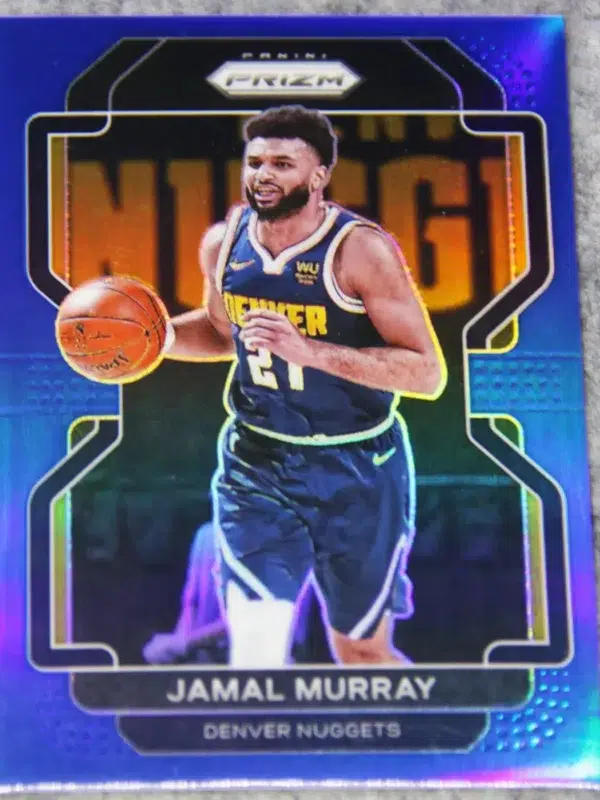 2021-22 Jamal Murray #102 Panini Prizm Blue Prizm SN#75 - front