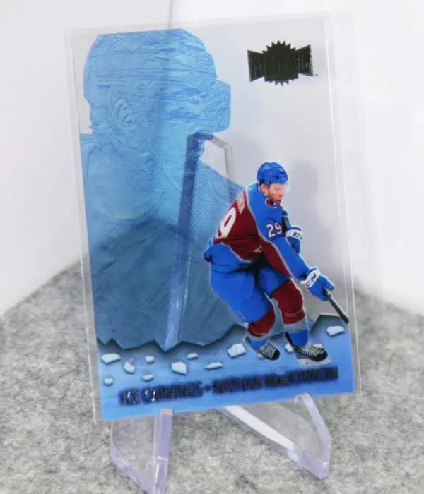 2021-22 Nathan MacKinnon #IC-5 Upper Deck Skybox Metal Universe Ice Carvings Acetate - stand