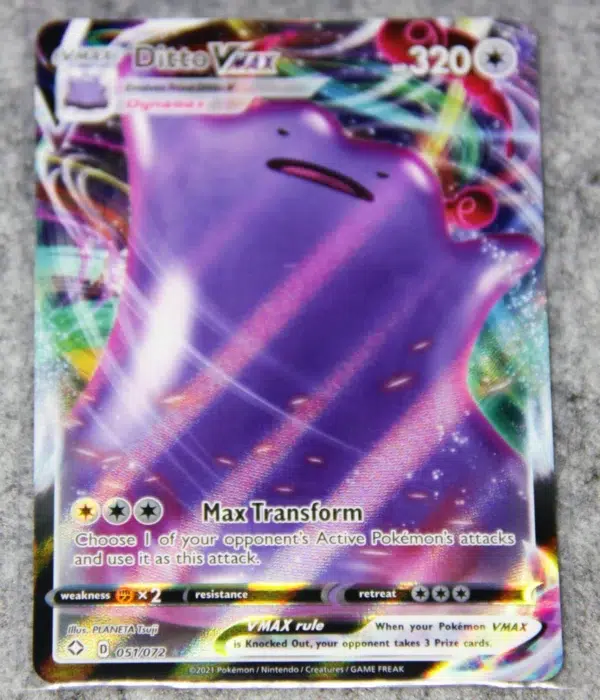 2021 Ditto VMAX 051072 Pokemon Sword & Shield Shining Fates Ultra Rare Holo - front