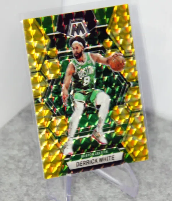 2022-23 Derrick White #122 Panini Mosaic Reactive Yellow Prizm - stand