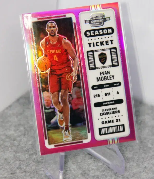 2022-23 Evan Mobley #19 Panini Contenders Optic Season Ticket Pink Prizm SN#11 - stand
