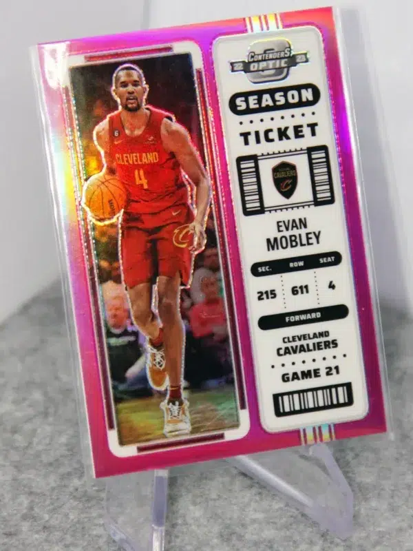2022-23 Evan Mobley #19 Panini Contenders Optic Season Ticket Pink Prizm SN#11 - stand