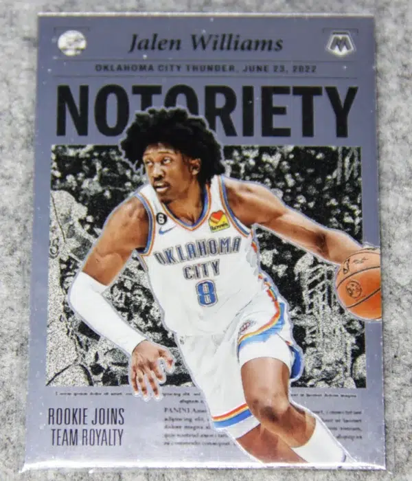 2022-23 Jalen Williams #10 Panini Mosaic Notoriety RC - front