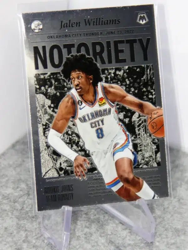 2022-23 Jalen Williams #10 Panini Mosaic Notoriety RC - stand
