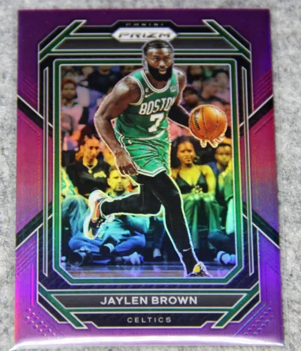 2022-23 Jaylen Brown #2 Panini Prizm Purple Prizm Parallel SN#10 - front