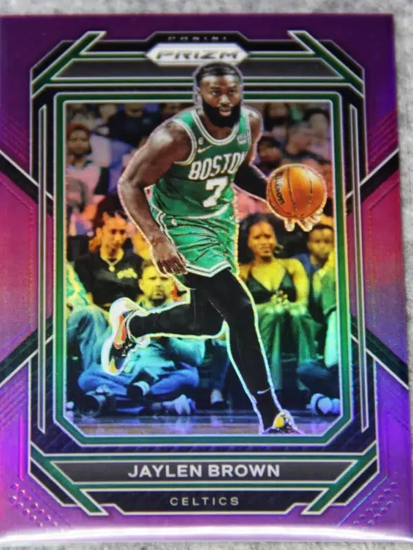 2022-23 Jaylen Brown #2 Panini Prizm Purple Prizm Parallel SN#10 - front