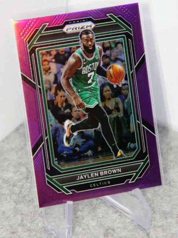 2022-23 Jaylen Brown #2 Panini Prizm Purple Prizm Parallel SN#10 - stand