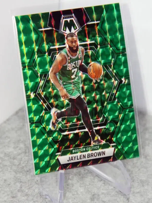 2022-23 Jaylen Brown #9 Panini Mosaic Green Prizm Parallel - stand